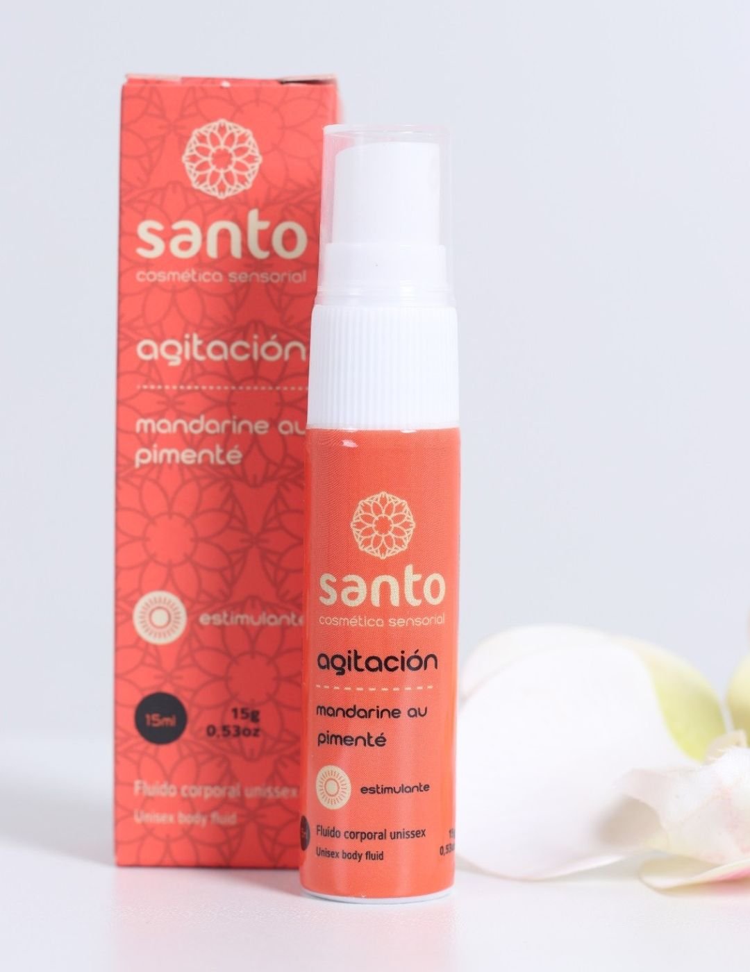 Gel Beijável Santo Agitación Mandarine au Pimenté 15ml