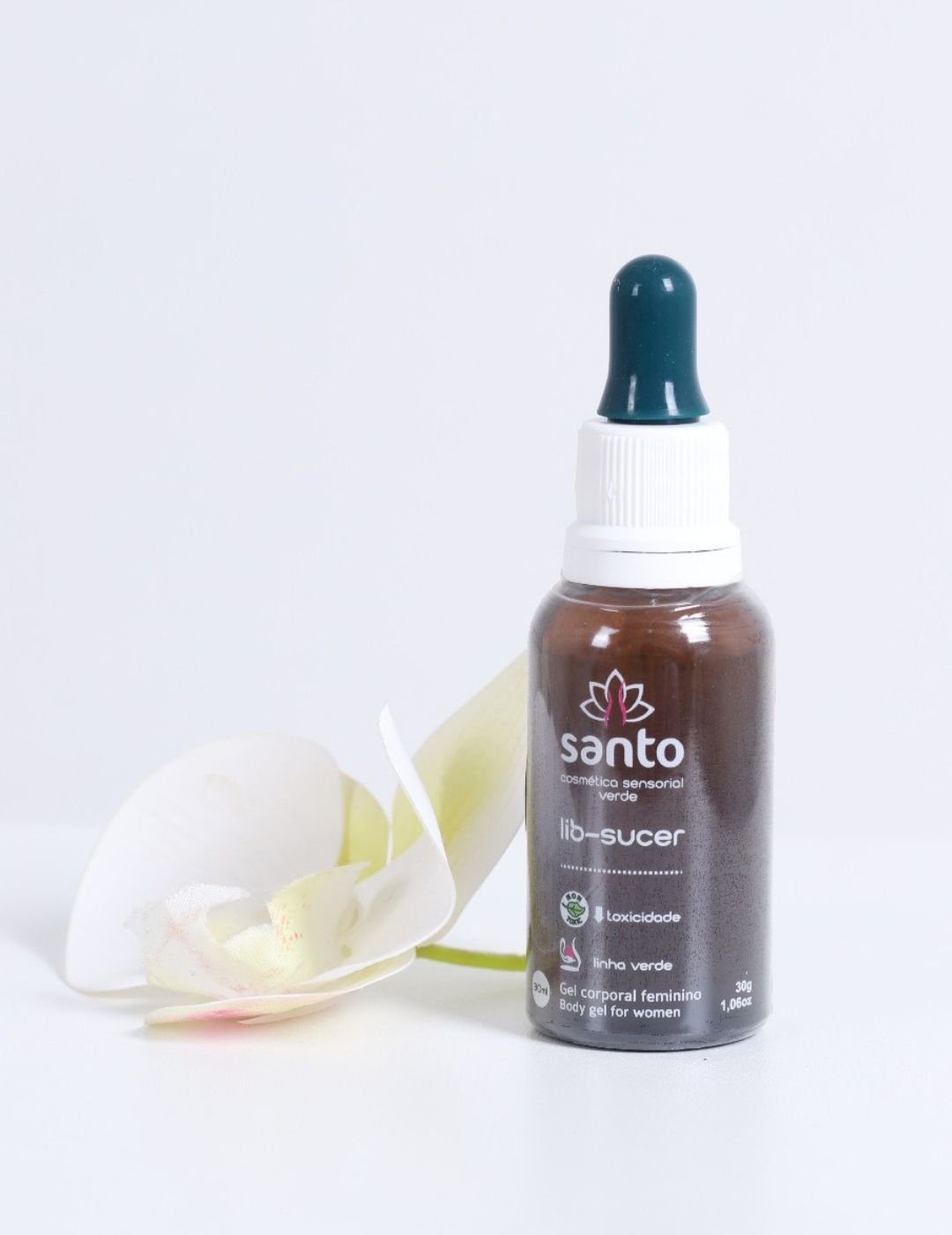 Gel Lubrificante Santo Lib Sucer Linha Verde 30ml Frasco