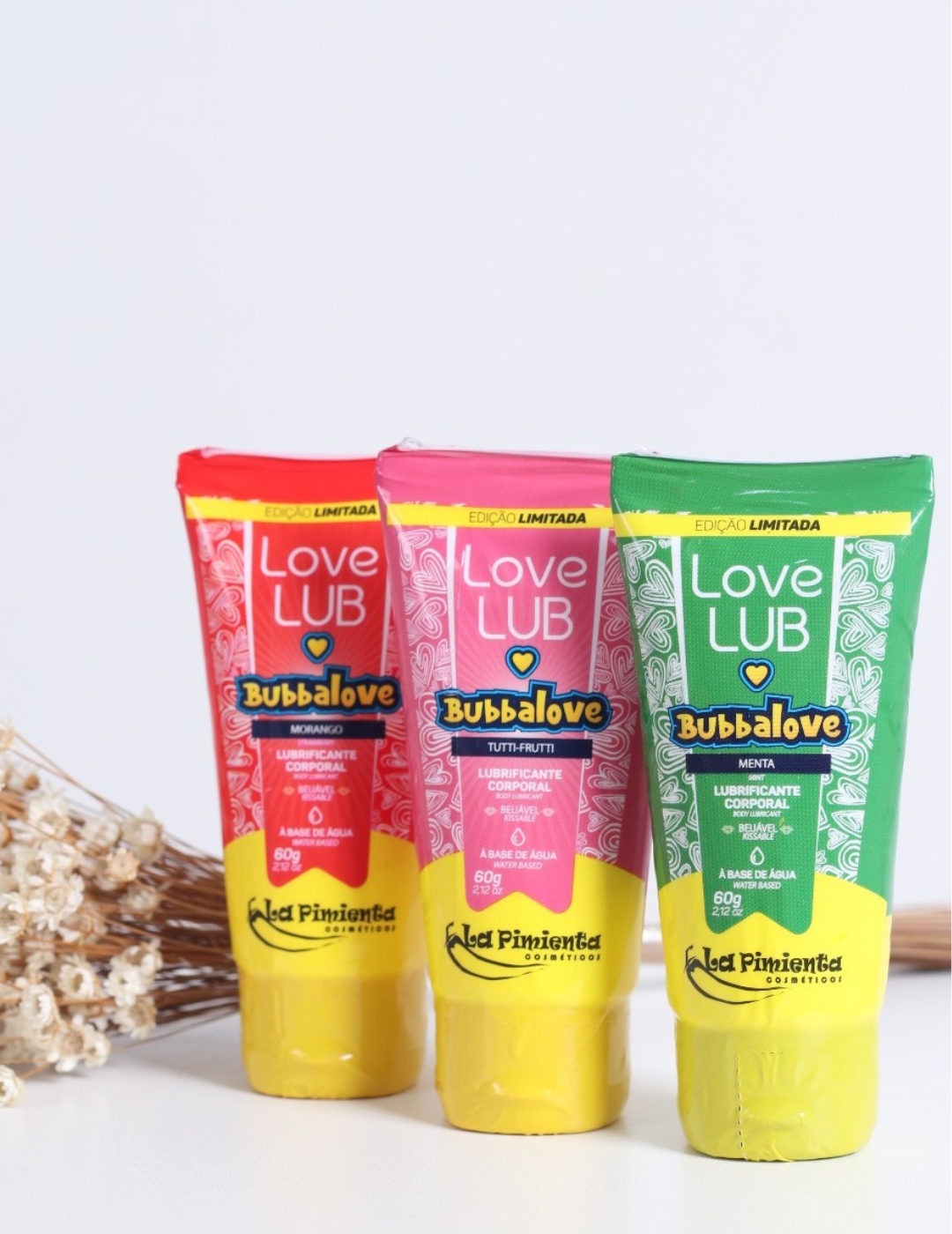 Kit Gel Lubrificante Íntimo Love Lub Bubbalove