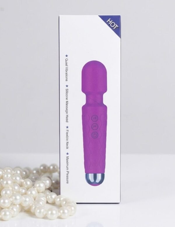 Vibrador Varinha Mágica 20 Vibrações Recarregável Roxo - Sexy Import