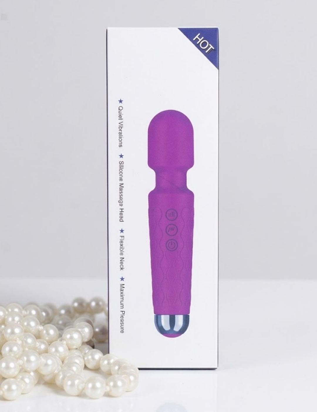 Vibrador Varinha Mágica 20 Vibrações Recarregável Roxo - Sexy Import