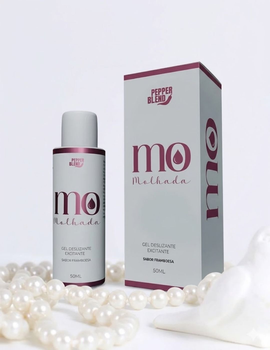 Gel Excitante Deslizante Sabor Framboesa Mo Molhada - Pepper Blend 50ml