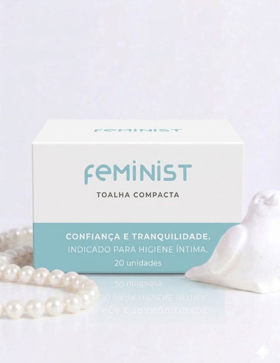 Toalha Compacta Descartável para Higiene Feminist - 20 Unidades