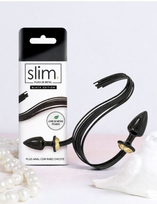 Plug Anal com Rabo Chicote Linha Slim - Sexy Fantasy
